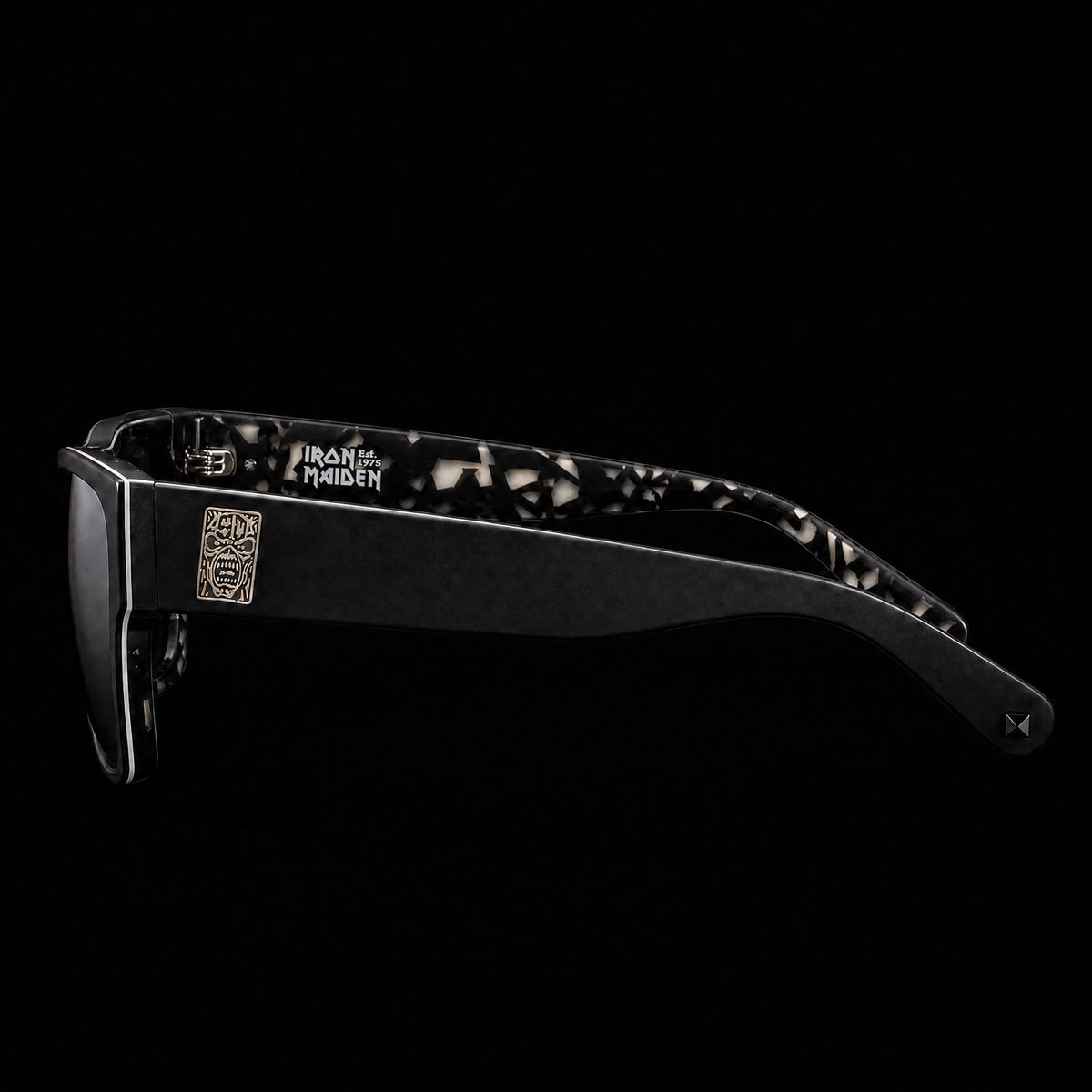 Three-layer acetate interior on the Iron Maiden 50 Years frame